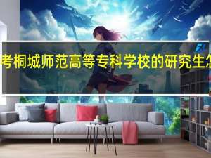 考桐城师范高等专科学校的研究生怎么样