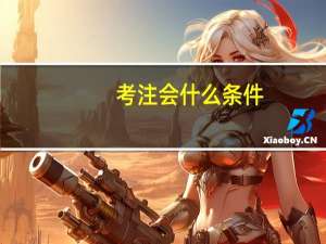 考注会什么条件