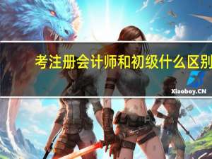 考注册会计师和初级什么区别