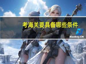 考海关要具备哪些条件