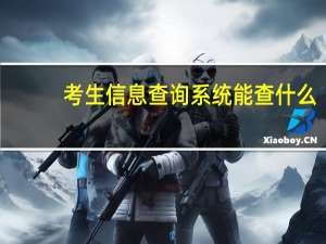 考生信息查询系统能查什么（考生信息查询系统）
