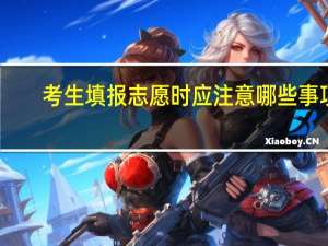 考生填报志愿时应注意哪些事项