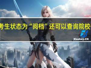 考生状态为“阅档”还可以查询院校信息吗