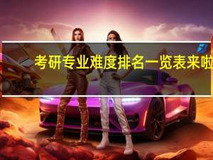 考研专业难度排名一览表来啦!“卷王”花落谁家