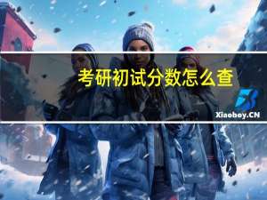 考研初试分数怎么查