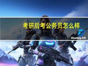 考研后考公务员怎么样