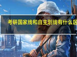 考研国家线和自主划线有什么区别