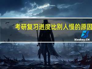 考研复习进度比别人慢的原因