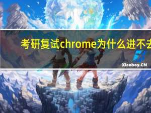 考研复试chrome为什么进不去