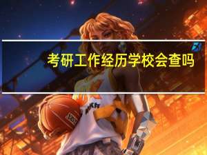 考研工作经历学校会查吗