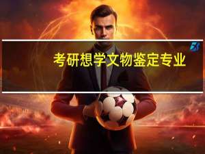 考研想学文物鉴定专业，现在哪些大学的那些方向是学这个的