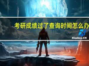 考研成绩过了查询时间怎么办