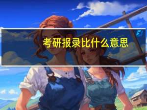 考研报录比什么意思