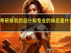 考研排名的总分和专业的排名是什么意思