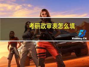 考研政审表怎么填