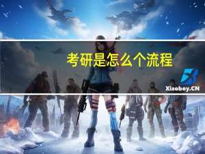 考研是怎么个流程