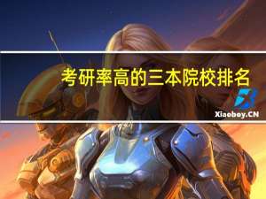 考研率高的三本院校排名