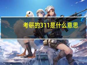考研的311是什么意思