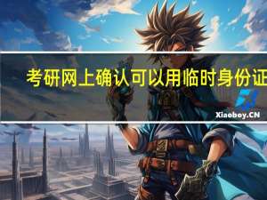考研网上确认可以用临时身份证吗