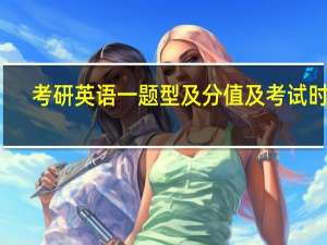 考研英语一题型及分值及考试时间