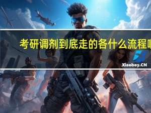 考研调剂到底走的各什么流程啊