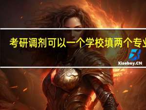 考研调剂可以一个学校填两个专业吗