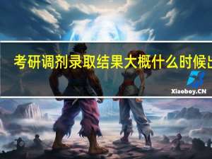考研调剂录取结果大概什么时候出来