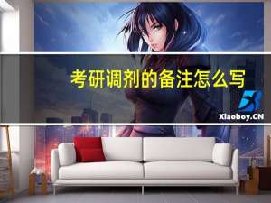 考研调剂的备注怎么写