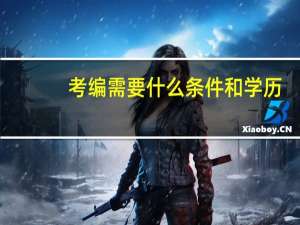 考编需要什么条件和学历