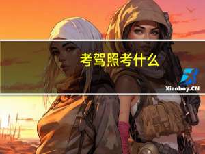 考驾照考什么