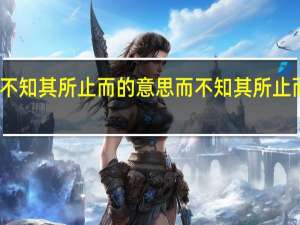 而不知其所止而的意思 而不知其所止而的意思