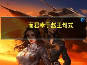 而君幸于赵王句式