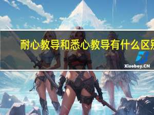 耐心教导和悉心教导有什么区别