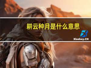耕云种月是什么意思