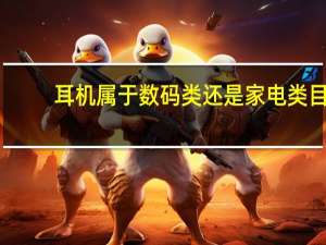 耳机属于数码类还是家电类目