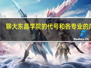 聊大东昌学院的代号和各专业的序号
