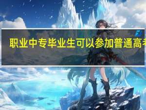 职业中专毕业生可以参加普通高考吗
