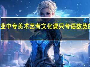 职业中专美术艺考文化课只考语数英的是哪种