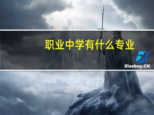 职业中学有什么专业