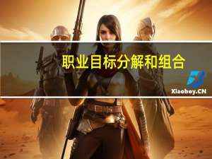 职业目标分解和组合（职业目标的分解与组合是什么意思）
