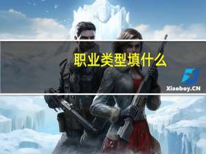 职业类型填什么