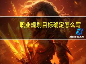 职业规划目标确定怎么写