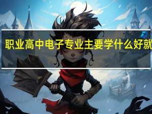 职业高中电子专业主要学什么 好就业吗