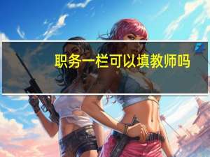 职务一栏可以填教师吗