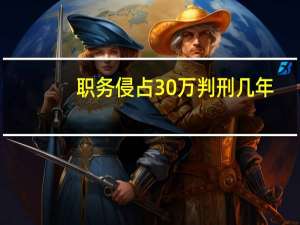 职务侵占30万判刑几年