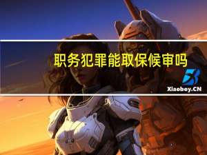 职务犯罪能取保候审吗