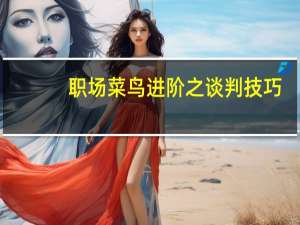 职场菜鸟进阶之谈判技巧(关于职场菜鸟进阶之谈判技巧简述)