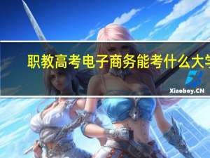 职教高考电子商务能考什么大学