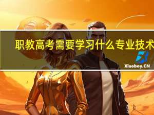 职教高考需要学习什么专业技术吗