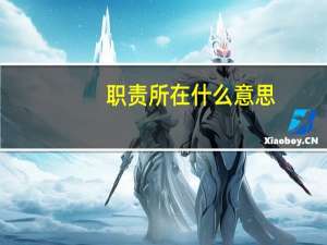职责所在什么意思